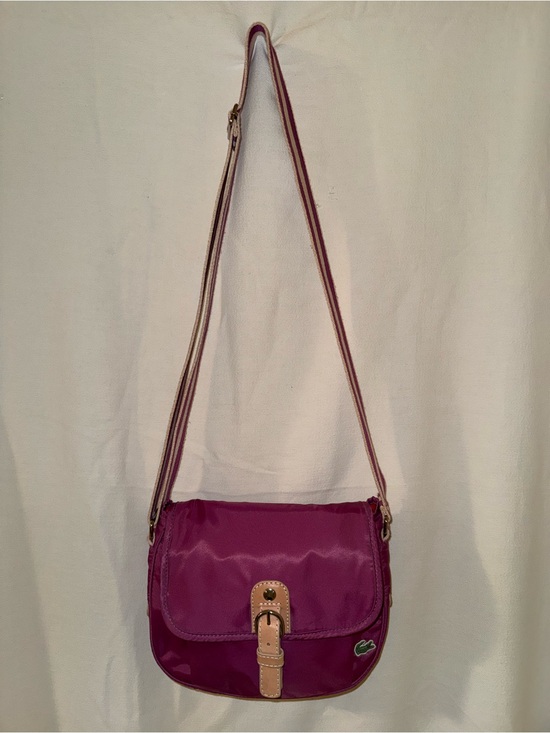 Lacoste Handbags - Lacoste Dahlia Rose Small Satchel Crossbody Bag With Snap front Closure